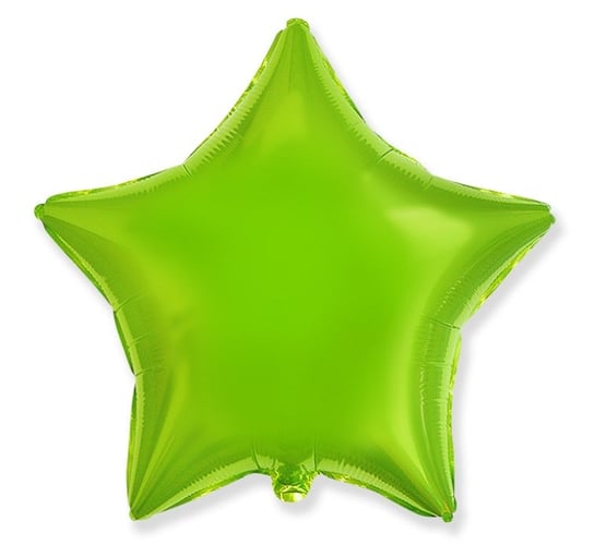 Balon foliowy, gwiazda, 18", jasnozielony Flexmetal