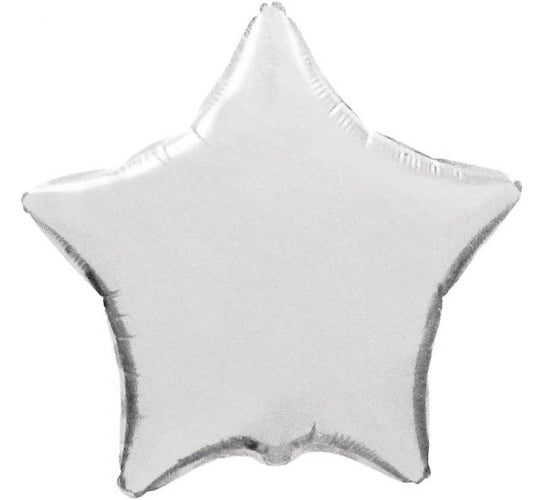 Balon foliowy, gwiazda, 18", srebrny Flexmetal
