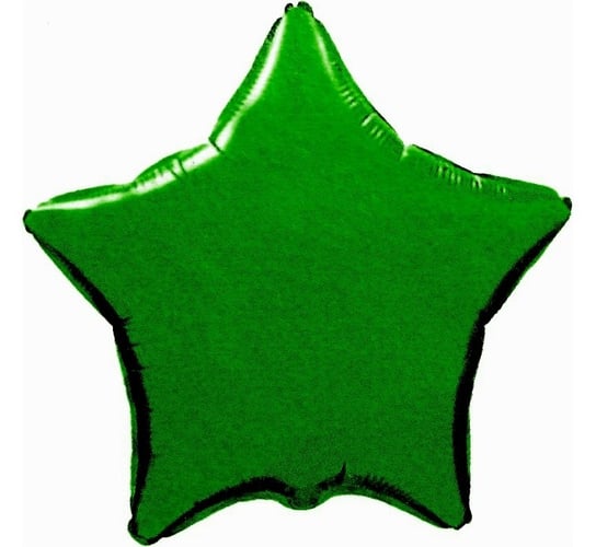Balon foliowy, gwiazda, 18", zielony Flexmetal