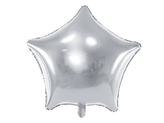 Balon foliowy, gwiazda, 19", srebrny PartyDeco