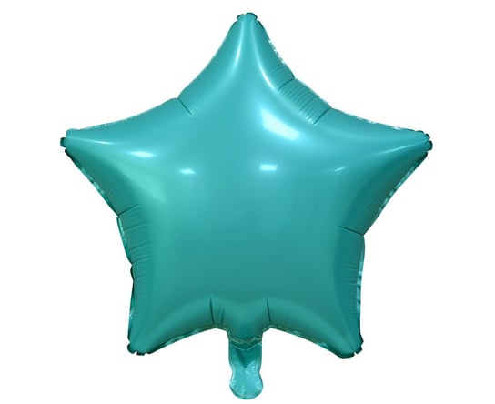 Balon foliowy, Gwiazda, 19", turkusowy, matowy GoDan
