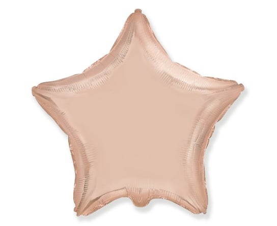 Balon foliowy, Gwiazda, różowo-złoty, 18" Flexmetal