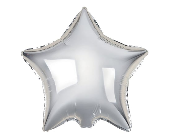 Balon foliowy, gwiazda, srebrny, 36 cm GoDan