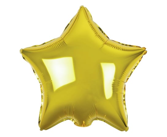 Balon foliowy, gwiazda, złoty, 36 cm GoDan