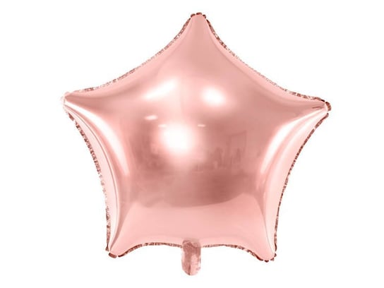 Balon foliowy gwiazdka 70cm różowe złoto PartyDeco
