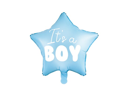 Balon foliowy, Gwiazdka - It's a boy, 48 cm, niebieski PartyDeco