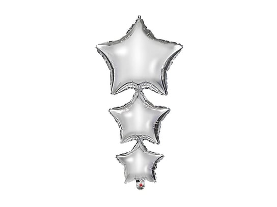 Balon foliowy gwiazdy srebrne - 96 cm - 1 szt. Procos