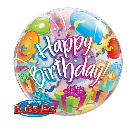 Balon foliowy, Happy Birthday, 22" Qualatex