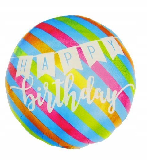 Balon foliowy, Happy Birthday, 45 cm Brexitaw