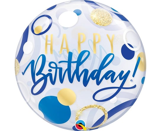 Balon foliowy, Happy Birthday,Bubbles, 22" Qualatex