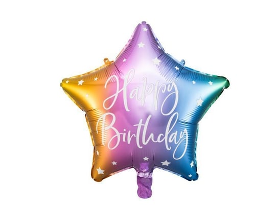 Balon foliowy happy birthday, tęcza PartyDeco