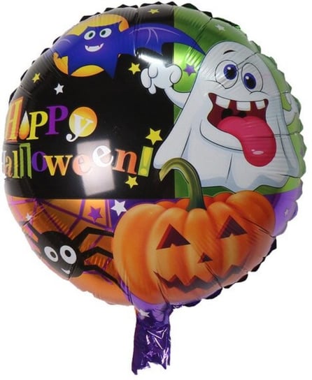 Balon Foliowy Happy Halloween Dynia Duch Pająk 45Cm Hopki