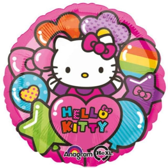 Balon foliowy, Hello Kitty, Rainbow, 18" Amscan