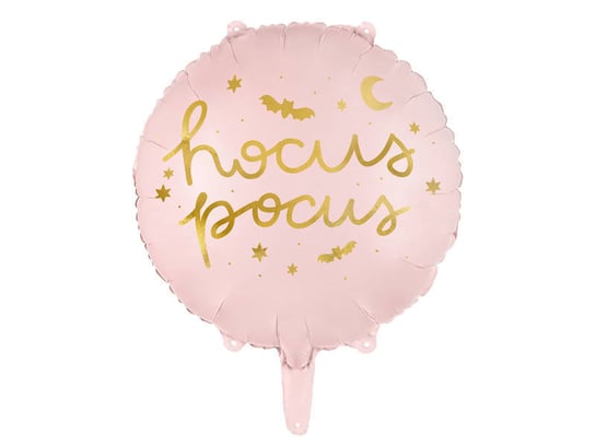 Balon Foliowy Hocus Pocus, Halloween 45 Cm, Różowy PartyDeco