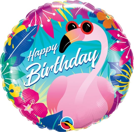 Balon foliowy HRT, Happy Birthday - Flaming, 18" Qualatex