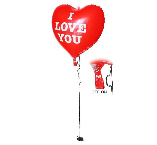 Balon foliowy, I Love You, 62 cm, świecący LED GoDan