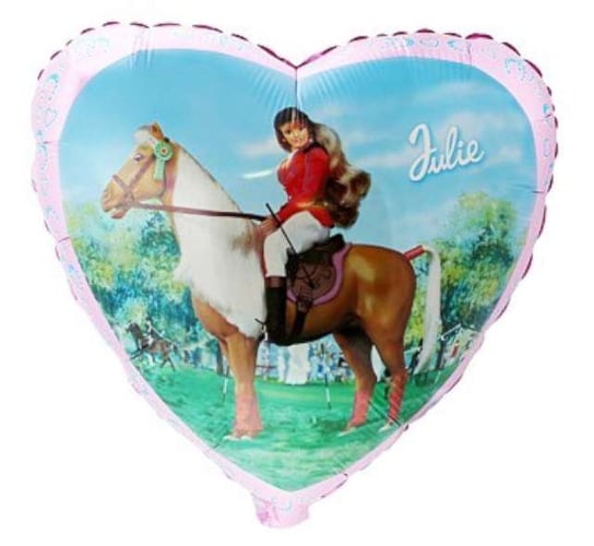 Balon foliowy, Julia na koniu, serce 