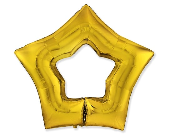 Balon foliowy JUMBO FX - Gwiazda (rama), złoty, 34" Flexmetal