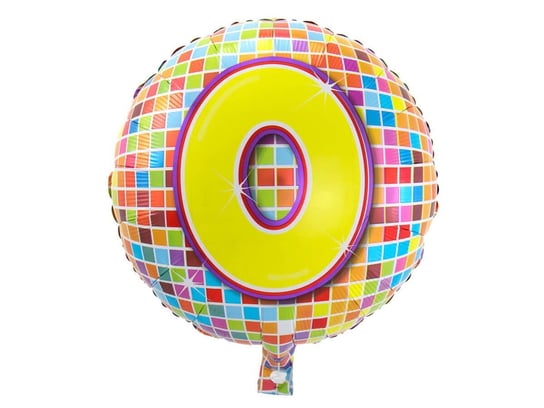 Balon foliowy Klocki cyfra 0 - 43 cm - 1 szt. Folat