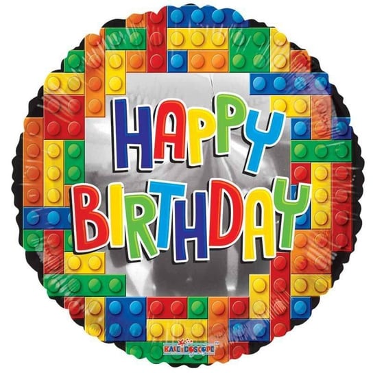 Balon foliowy Klocki Lego Happy Birthday, 46 cm Amscan