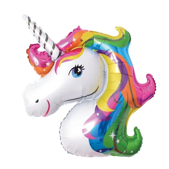 Balon foliowy, kolorowy Jednorożec Unicorn, 112cm PartyPal