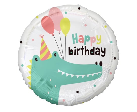 Balon Foliowy Krokodylek (Happy Birthday), 18 Cali GoDan