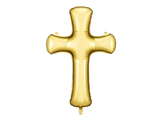 Balon foliowy Krzyż, 103.5x74.5 cm, złoty somgo