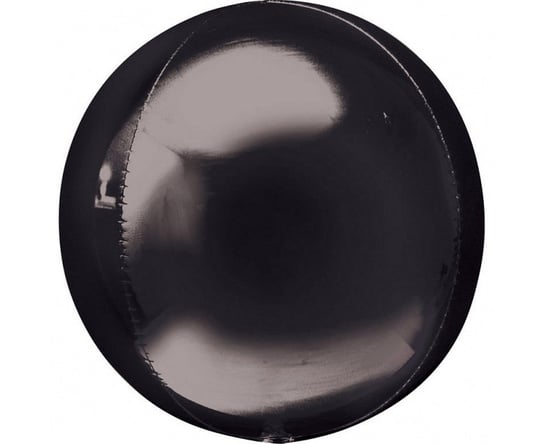 Balon foliowy, Kula, 16", czarna Amscan