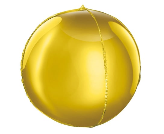 Balon foliowy, kula, 16", złoty GODAN
