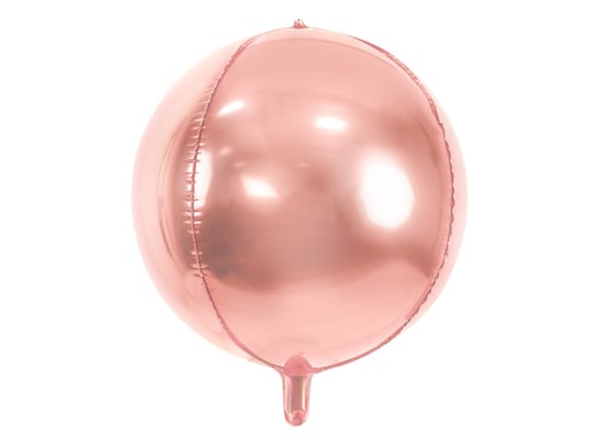Balon foliowy, Kula, 40 cm, różowe złoto PartyDeco