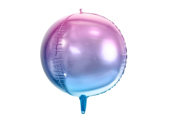 Balon foliowy, Kula ombre, fioletowo-niebieski, 14" PartyDeco