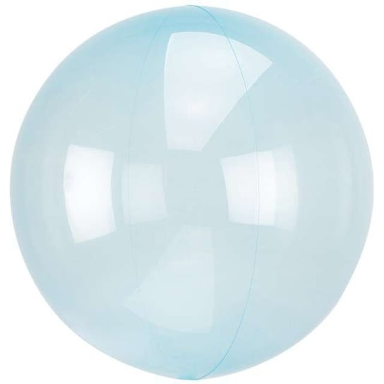 Balon foliowy, Kula transparentna, 18", niebieski Amscan