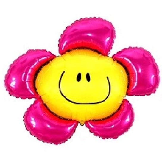 Balon foliowy, kwiatek, 14", różowy Flexmetal Balloons