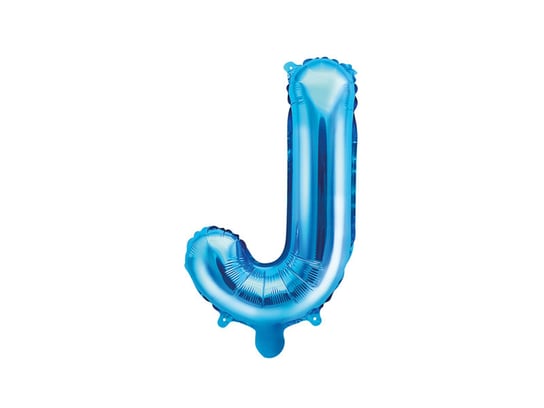 Balon foliowy, Letter J, 35 cm, niebieski PartyDeco