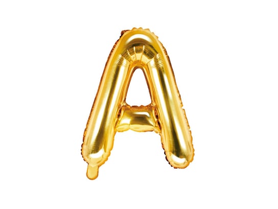 Balon foliowy, litera A, 35 cm, złoty PartyDeco