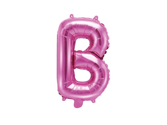 Balon foliowy, Litera B, 35 cm, ciemny różowy PartyDeco