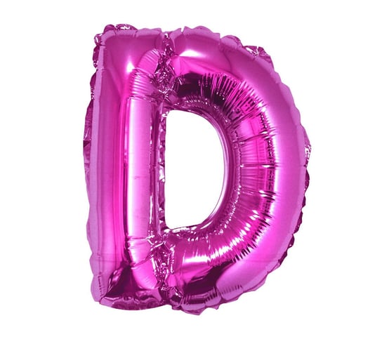 Balon foliowy, litera D, różowy, 35 cm GoDan