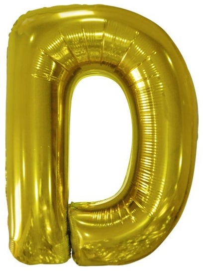 Balon foliowy litera D złota duża metalik 34'' ABC