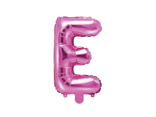Balon foliowy, Litera E, 35 cm, ciemny różowy PartyDeco