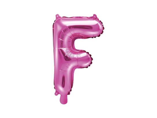 Balon foliowy, Litera F, 35 cm, ciemny różowy PartyDeco