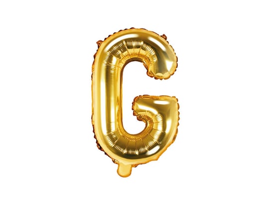 Balon foliowy, litera G, złoty, 35 cm PartyDeco