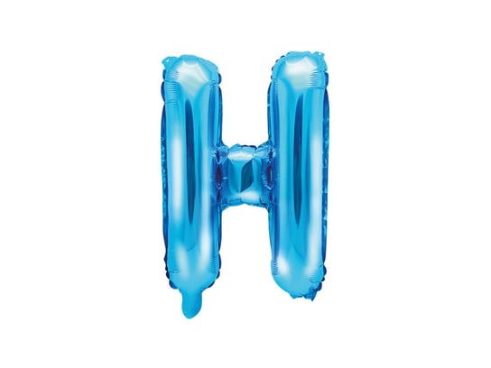 Balon foliowy, Litera H, 35 cm, niebieski PartyDeco