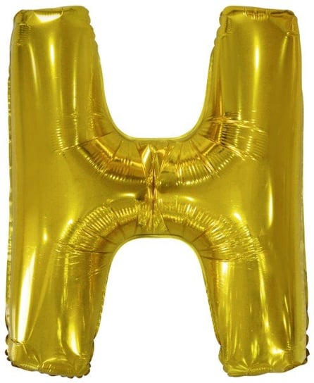 Balon foliowy litera H złota duża metalik 34'' ABC
