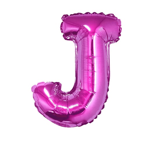 Balon foliowy, litera J, różowy, 35 cm GoDan