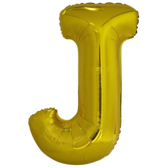 Balon foliowy litera J złota duża metalik 34'' ABC