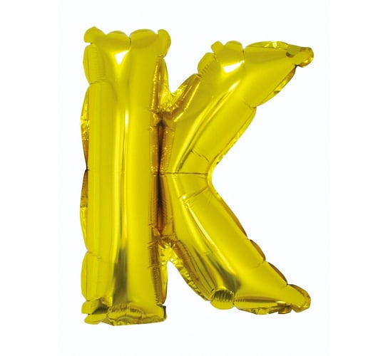 Balon foliowy, litera K, złoty, 35 cm GoDan
