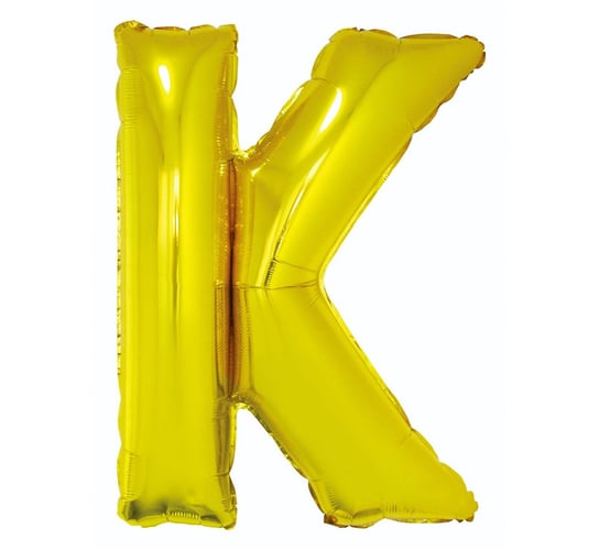 Balon foliowy, litera K, złoty, 81 cm GoDan