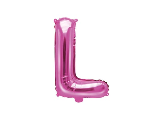 Balon foliowy, Litera L, 35 cm, ciemny różowy PartyDeco