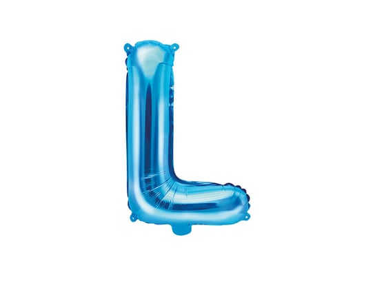 Balon foliowy, Litera L, 35 cm, niebieski PartyDeco