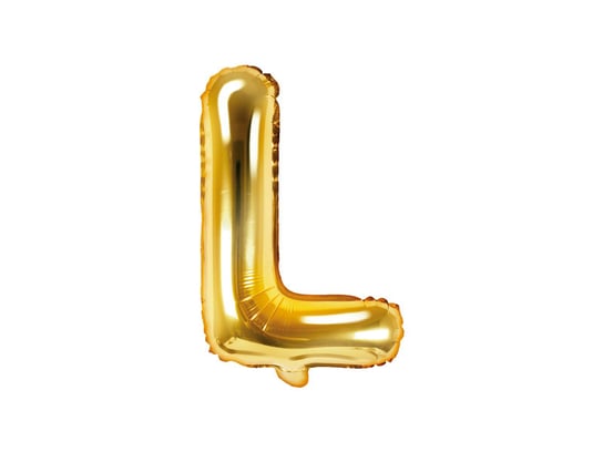 Balon foliowy, litera L, złoty, 35 cm PartyDeco